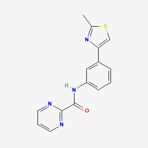molecular formula C15H12N4OS B2452105 N-(3-(2-methylthiazol-4-yl)phenyl)pyrimidine-2-carboxamide CAS No. 1251706-34-9