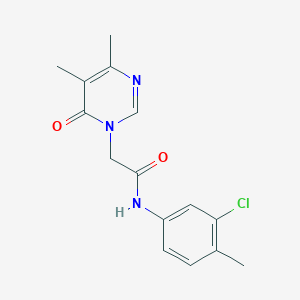 molecular formula C15H16ClN3O2 B2452110 N-(3-chloro-4-methylphenyl)-2-(4,5-dimethyl-6-oxo-1,6-dihydropyrimidin-1-yl)acetamide CAS No. 1251677-79-8