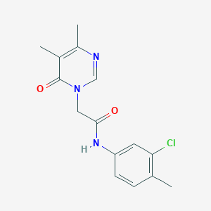 molecular formula C15H16ClN3O2 B2452110 N-(3-chloro-4-methylphenyl)-2-(4,5-dimethyl-6-oxopyrimidin-1(6H)-yl)acetamide CAS No. 1251677-79-8