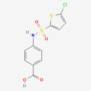 molecular formula C11H8ClNO4S2 B2452111 4-(5-Chlorothiophene-2-sulfonamido)benzoic acid CAS No. 329906-72-1