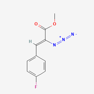 molecular formula C10H8FN3O2 B2452116 alpha-Azido-4-fluorobenzeneacrylic acid methyl ester CAS No. 136818-42-3