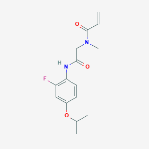 B2452125 N-[2-(2-Fluoro-4-propan-2-yloxyanilino)-2-oxoethyl]-N-methylprop-2-enamide CAS No. 2201278-82-0