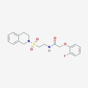 molecular formula C19H21FN2O4S B2452147 2-(2-fluorophenoxy)-N-[2-(1,2,3,4-tetrahydroisoquinoline-2-sulfonyl)ethyl]acetamide CAS No. 922087-62-5
