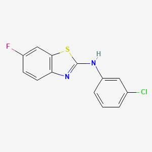 molecular formula C13H8ClFN2S B2452168 N-(3-chlorophenyl)-6-fluoro-1,3-benzothiazol-2-amine CAS No. 862976-31-6