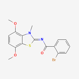molecular formula C17H15BrN2O3S B2452207 (Z)-2-bromo-N-(4,7-dimethoxy-3-methylbenzo[d]thiazol-2(3H)-ylidene)benzamide CAS No. 868369-12-4