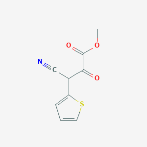 molecular formula C9H7NO3S B2452220 methyl 3-cyano-2-oxo-3-(thiophen-2-yl)propanoate CAS No. 946384-45-8