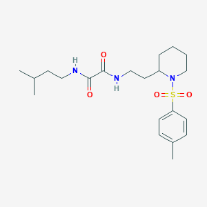 molecular formula C21H33N3O4S B2452249 N1-isopentyl-N2-(2-(1-tosylpiperidin-2-yl)ethyl)oxalamide CAS No. 898450-25-4