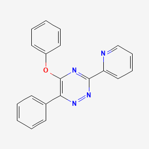 molecular formula C20H14N4O B2452251 5-Phenoxy-6-phenyl-3-(2-pyridinyl)-1,2,4-triazine CAS No. 866130-93-0