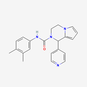 molecular formula C21H22N4O B2452264 N-(3,4-dimethylphenyl)-1-(pyridin-4-yl)-1H,2H,3H,4H-pyrrolo[1,2-a]pyrazine-2-carboxamide CAS No. 899942-42-8