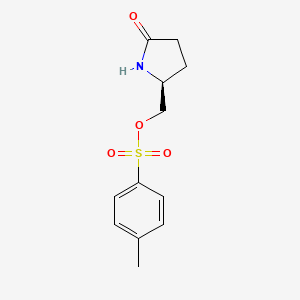 molecular formula C12H15NO4S B2452280 (S)-(+)-5-(Hydroxymethyl)-2-pyrrolidinone p-toluenesulfonate CAS No. 51693-17-5