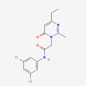 molecular formula C15H15Cl2N3O2 B2452319 N-(3,5-dichlorophenyl)-2-(4-ethyl-2-methyl-6-oxo-1,6-dihydropyrimidin-1-yl)acetamide CAS No. 1251546-37-8