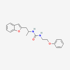 molecular formula C20H22N2O3 B2452325 1-(1-(Benzofuran-2-yl)propan-2-yl)-3-(2-phenoxyethyl)urea CAS No. 2034222-86-9