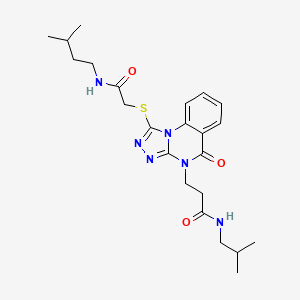 N-isobutyl-3-[1-({2-[(3-methylbutyl)amino]-2-oxoethyl}thio)-5-oxo[1,2,4]triazolo[4,3-a]quinazolin-4(5H)-yl]propanamide