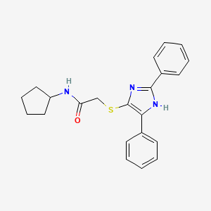 N-cyclopentyl-2-((2,5-diphenyl-1H-imidazol-4-yl)thio)acetamide