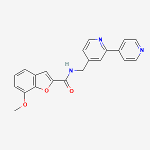 N-([2,4'-bipyridin]-4-ylmethyl)-7-methoxybenzofuran-2-carboxamide