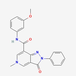 N-(3-methoxyphenyl)-5-methyl-3-oxo-2-phenyl-3,5-dihydro-2H-pyrazolo[4,3-c]pyridine-7-carboxamide