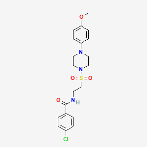 4-chloro-N-(2-((4-(4-methoxyphenyl)piperazin-1-yl)sulfonyl)ethyl)benzamide