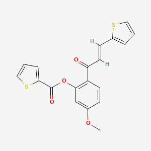 5-methoxy-2-[(2E)-3-(thiophen-2-yl)prop-2-enoyl]phenyl thiophene-2-carboxylate