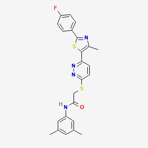 N-(3,5-dimethylphenyl)-2-((6-(2-(4-fluorophenyl)-4-methylthiazol-5-yl)pyridazin-3-yl)thio)acetamide
