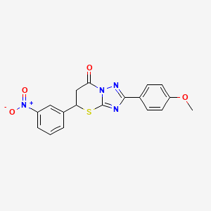 2-(4-methoxyphenyl)-5-(3-nitrophenyl)-5H-[1,2,4]triazolo[5,1-b][1,3]thiazin-7(6H)-one