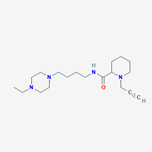 molecular formula C19H34N4O B2452364 N-[4-(4-ethylpiperazin-1-yl)butyl]-1-(prop-2-yn-1-yl)piperidine-2-carboxamide CAS No. 1356675-07-4