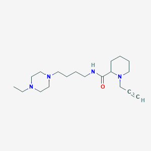N-[4-(4-ethylpiperazin-1-yl)butyl]-1-(prop-2-yn-1-yl)piperidine-2-carboxamide