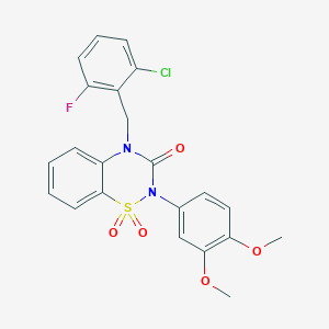 4-(2-chloro-6-fluorobenzyl)-2-(3,4-dimethoxyphenyl)-2H-1,2,4-benzothiadiazin-3(4H)-one 1,1-dioxide