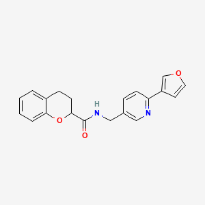 N-((6-(furan-3-yl)pyridin-3-yl)methyl)chroman-2-carboxamide