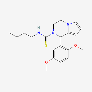 molecular formula C20H27N3O2S B2452373 N-butyl-1-(2,5-dimethoxyphenyl)-3,4-dihydropyrrolo[1,2-a]pyrazine-2(1H)-carbothioamide CAS No. 393831-01-1