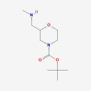 molecular formula C11H22N2O3 B2452374 tert-Butyl 2-((methylamino)methyl)morpholine-4-carboxylate CAS No. 887987-72-6