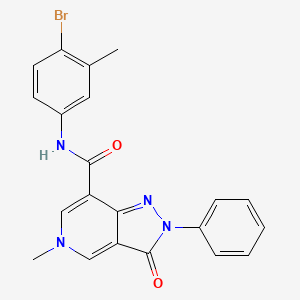 N-(4-bromo-3-methylphenyl)-5-methyl-3-oxo-2-phenyl-3,5-dihydro-2H-pyrazolo[4,3-c]pyridine-7-carboxamide