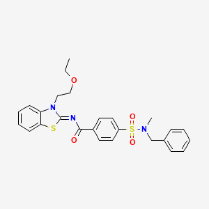 4-[benzyl(methyl)sulfamoyl]-N-[3-(2-ethoxyethyl)-1,3-benzothiazol-2-ylidene]benzamide