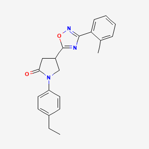 1-(4-Ethylphenyl)-4-[3-(2-methylphenyl)-1,2,4-oxadiazol-5-yl]-2-pyrrolidinone