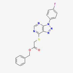 benzyl 2-((3-(4-fluorophenyl)-3H-[1,2,3]triazolo[4,5-d]pyrimidin-7-yl)thio)acetate
