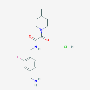 N-[[4-(Aminomethyl)-2-fluorophenyl]methyl]-2-(4-methylpiperidin-1-yl)-2-oxoacetamide;hydrochloride