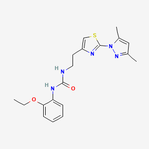 1-(2-(2-(3,5-dimethyl-1H-pyrazol-1-yl)thiazol-4-yl)ethyl)-3-(2-ethoxyphenyl)urea