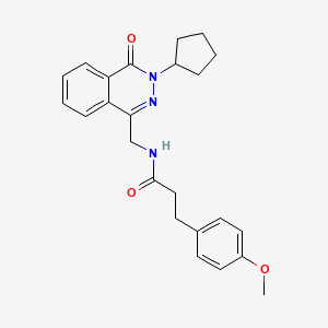 N-((3-cyclopentyl-4-oxo-3,4-dihydrophthalazin-1-yl)methyl)-3-(4-methoxyphenyl)propanamide