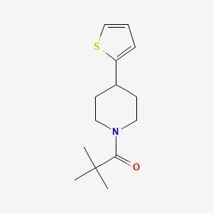 2,2-Dimethyl-1-(4-(thiophen-2-yl)piperidin-1-yl)propan-1-one