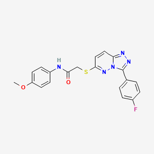molecular formula C20H16FN5O2S B2452423 2-((3-(4-fluorophenyl)-[1,2,4]triazolo[4,3-b]pyridazin-6-yl)thio)-N-(4-methoxyphenyl)acetamide CAS No. 862832-20-0