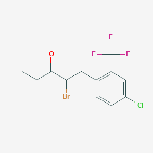 2-Bromo-1-[4-chloro-2-(trifluoromethyl)phenyl]pentan-3-one
