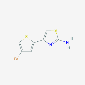 molecular formula C7H5BrN2S2 B2452433 4-(4-溴硫代苯基)-1,3-噻唑-2-胺 CAS No. 81216-89-9