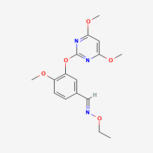 3-[(4,6-dimethoxy-2-pyrimidinyl)oxy]-4-methoxybenzenecarbaldehyde O-ethyloxime