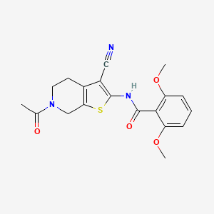 N-(6-acetyl-3-cyano-4,5,6,7-tetrahydrothieno[2,3-c]pyridin-2-yl)-2,6-dimethoxybenzamide
