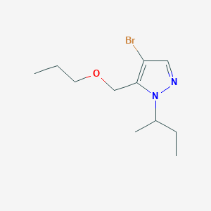 molecular formula C11H19BrN2O B2452436 4-bromo-1-sec-butyl-5-(propoxymethyl)-1H-pyrazole CAS No. 1856045-24-3