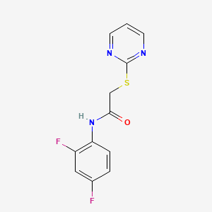 molecular formula C12H9F2N3OS B2452437 N-(2,4-difluorophenyl)-2-(pyrimidin-2-ylsulfanyl)acetamide CAS No. 298215-11-9