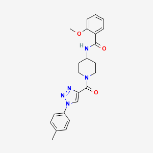 2-methoxy-N-(1-(1-(p-tolyl)-1H-1,2,3-triazole-4-carbonyl)piperidin-4-yl)benzamide