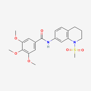 molecular formula C20H24N2O6S B2452445 N-(1-methanesulfonyl-1,2,3,4-tetrahydroquinolin-7-yl)-3,4,5-trimethoxybenzamide CAS No. 946298-68-6