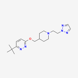 molecular formula C18H28N6O B2452452 3-Tert-butyl-6-[[1-[2-(triazol-2-yl)ethyl]piperidin-4-yl]methoxy]pyridazine CAS No. 2310223-97-1