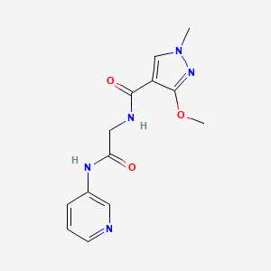 3-methoxy-1-methyl-N-(2-oxo-2-(pyridin-3-ylamino)ethyl)-1H-pyrazole-4-carboxamide