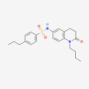 molecular formula C22H28N2O3S B2452461 N-(1-butyl-2-oxo-1,2,3,4-tetrahydroquinolin-6-yl)-4-propylbenzene-1-sulfonamide CAS No. 951506-18-6